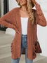 Women Plain Spring/Fall Cover-up Vintage Gathered Lightweight Cardigan