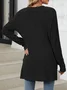 Women Plain Spring/Fall Cover-up Vintage Gathered Lightweight Cardigan