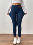 Women Plain Casual Winter Long Leggings