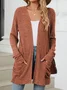 Women Plain Spring/Fall Cover-up Vintage Gathered Lightweight Cardigan