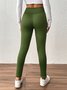 Women Plain Casual Winter Long Leggings