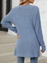 Women Plain Spring/Fall Cover-up Vintage Gathered Lightweight Cardigan