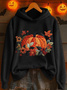 Women Floral Spring/Fall Printing Long Sleeve Casual Daily Hoodie