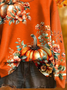 Women Floral Crew Neck Printing Casual Spring/Fall Long Sleeve Sweatshirt