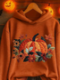 Women Floral Spring/Fall Printing Long Sleeve Casual Daily Hoodie
