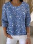 Women Halloween Spring/Fall Vintage Long Sleeve Crew Neck Cotton Sweater