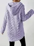 Women Plain Winter Long Sleeve Casual Daily Hoodie