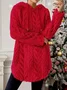 Women Plain Winter Long Sleeve Casual Daily Hoodie