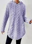 Women Plain Winter Long Sleeve Casual Daily Hoodie