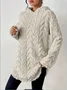 Women Plain Winter Long Sleeve Casual Daily Hoodie