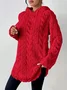 Women Plain Winter Long Sleeve Casual Daily Hoodie