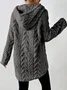 Women Plain Winter Long Sleeve Casual Daily Hoodie