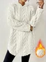Women Plain Winter Long Sleeve Casual Daily Hoodie