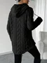Women Plain Winter Long Sleeve Casual Daily Hoodie