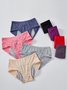 Plain Split Joint Sports Menstrual Pants Special Sanitary Pants Oversized High Waist Comfortable Menstrual Period Briefs Panty