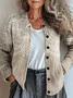 Women Abstract Vintage Spring/Fall Printing Cardigan