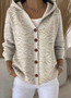 Women Floral Long Sleeve Hoodie Casual Spring/Fall Cardigan Outerwear