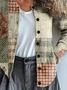 Women Abstract Vintage Spring/Fall Printing Cardigan