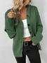 Women Plain Spring/Fall Cover-up Vintage Split Joint Lightweight Cardigan