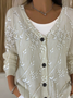 Women Floral Long Sleeve V Neck Casual Spring/Fall Cardigan Outerwear