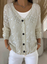 Women Floral Long Sleeve V Neck Casual Spring/Fall Cardigan Outerwear