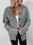 Women Plain Spring/Fall Cover-up Vintage Split Joint Lightweight Cardigan