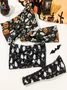 Halloween Skull Ghost Floral Headband Horror Flat Cross Hairband Headband