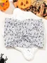 Halloween Skull Ghost Floral Headband Horror Flat Cross Hairband Headband