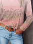 Women Abstract Long Sleeve Tee T-shirt Crew Neck Printing Casual Spring/Fall Graphic Tee Top