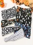 Halloween Skull Ghost Floral Headband Horror Flat Cross Hairband Headband