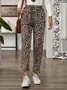 Women Leopard Long Pants Casual Spring/Fall Trousers