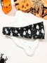 Halloween Skull Ghost Floral Headband Horror Flat Cross Hairband Headband