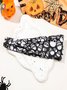 Halloween Skull Ghost Floral Headband Horror Flat Cross Hairband Headband