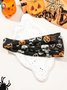 Halloween Skull Ghost Floral Headband Horror Flat Cross Hairband Headband