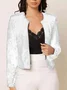 Women Spring/Fall Outerwear Vintage Split Joint Plain Long Sleeve Stand Collar Jacket