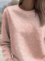 Women Floral Crew Neck Printing Casual Spring/Fall Long Sleeve Sweatshirt