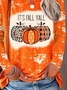Women Halloween (pumpkin) Long Sleeve Tee T-shirt Crew Neck Printing Casual Spring/Fall Graphic Tee Top