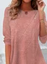 Women Abstract Long Sleeve Tee T-shirt Crew Neck Casual Spring/Fall Tunic Top