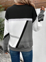Women Abstract Crew Neck Printing Casual Spring/Fall Long Sleeve Sweatshirt