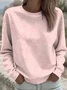 Women Floral Crew Neck Printing Casual Spring/Fall Long Sleeve Sweatshirt