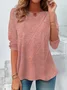 Women Abstract Long Sleeve Tee T-shirt Crew Neck Casual Spring/Fall Tunic Top
