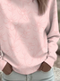 Women Floral Crew Neck Printing Casual Spring/Fall Long Sleeve Sweatshirt