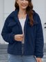 Women Spring/Fall Outerwear Vintage Split Joint Plain Long Sleeve Shawl Collar Jacket