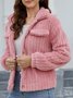 Women Spring/Fall Outerwear Vintage Split Joint Plain Long Sleeve Shawl Collar Jacket