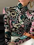 Women Floral Long Sleeve Blouse Spring/Fall Printing Daily Casual Top