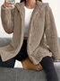 Women Spring/Fall Outerwear Casual Plain Long Sleeve Hoodie Jacket