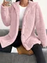 Women Spring/Fall Outerwear Casual Plain Long Sleeve Hoodie Jacket
