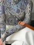 Women Paisley Long Sleeve Blouse Spring/Fall Printing Daily Casual Top
