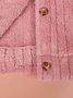 Women Spring/Fall Outerwear Vintage Split Joint Plain Long Sleeve Shawl Collar Jacket
