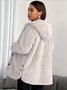 Women Spring/Fall Outerwear Casual Plain Long Sleeve Hoodie Jacket